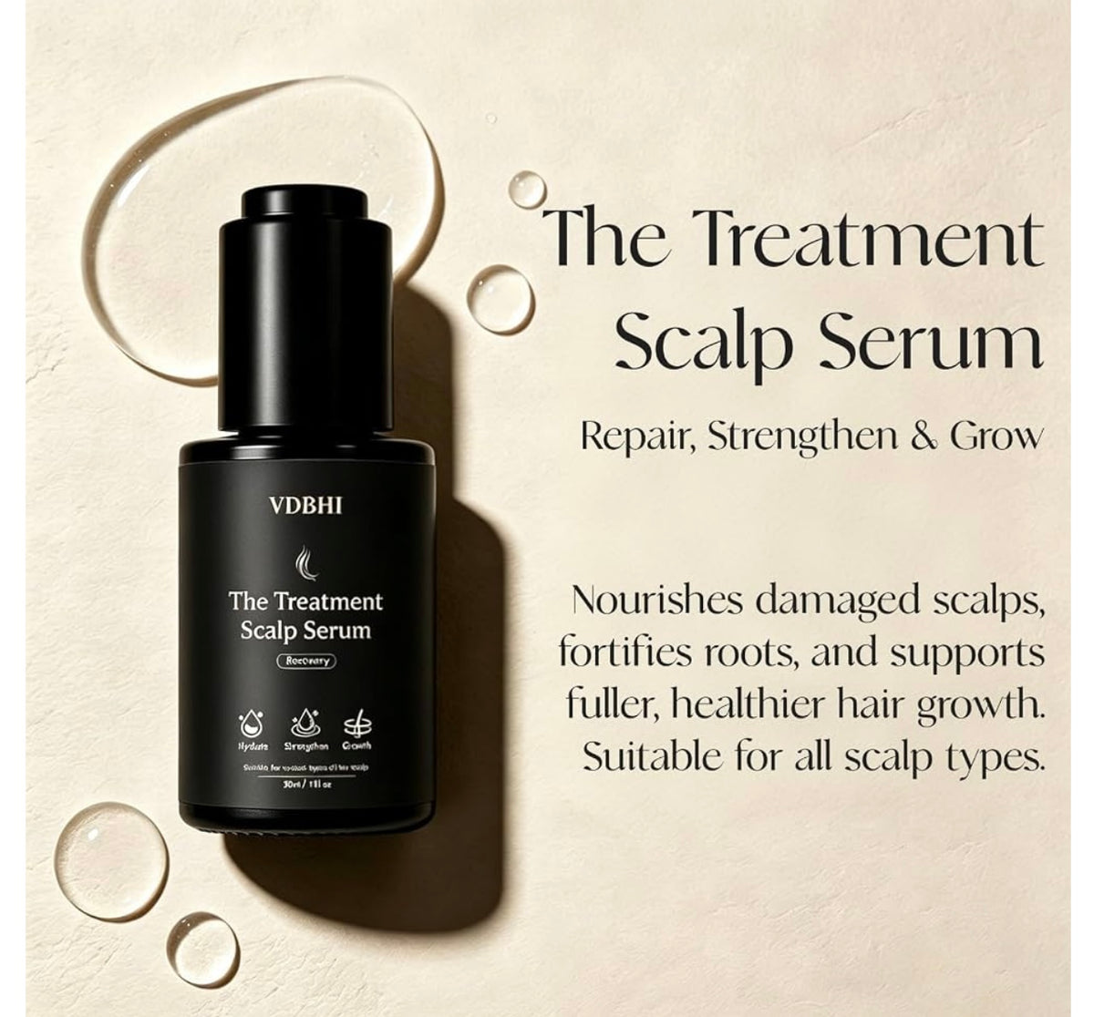 Hair Growth Serum Bundle for Women & Men - Volumizing & Thinning Hair Care with Plant-Based Actives, Sulfate-Free Scalp Serum for Healthy Hair (1)
