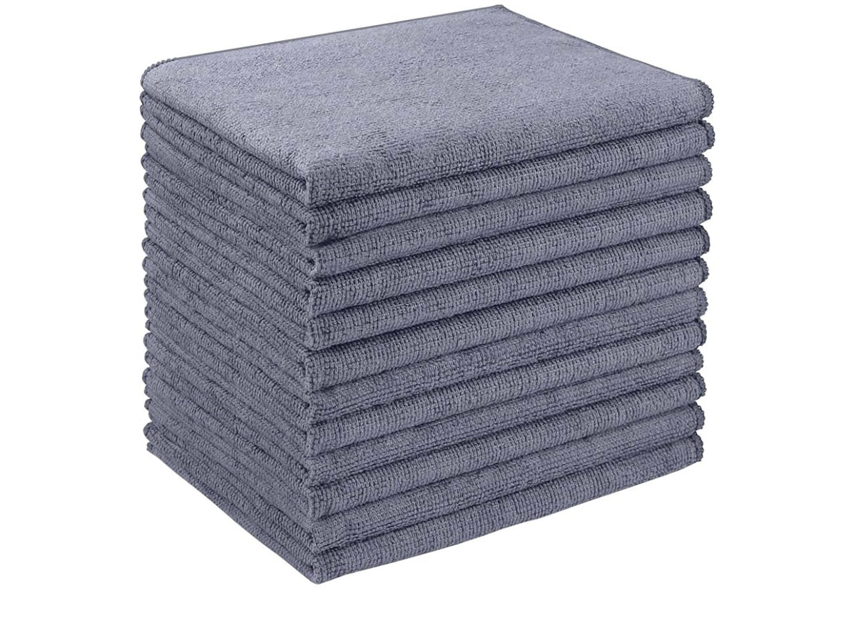 AIDEA Microfiber Cleaning Cloth 12 Pack, Microfiber Towels for Cars, Soft & Absorbent Cleaning Rags