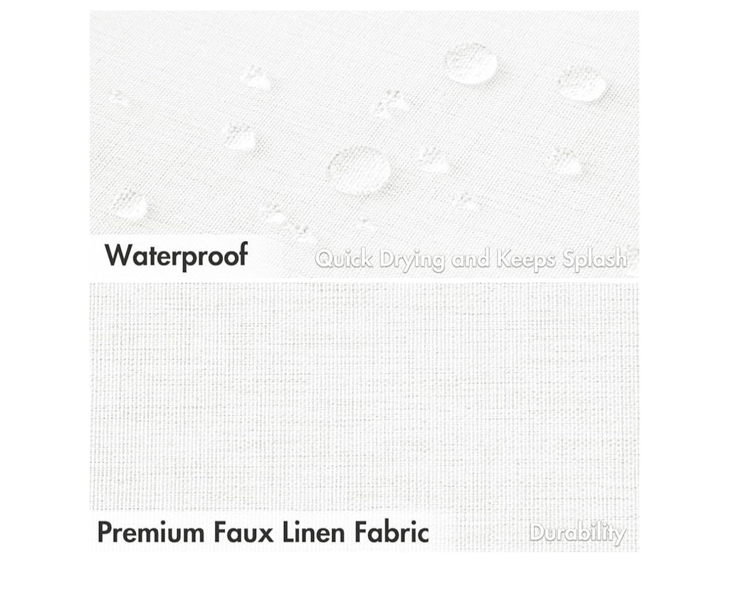 Extra long linen shower curtain