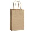 REMTAP Gift Paper Bags 5.9×3.2×8.2 50Pcs Kraft Bags with Handles Bulk Gift Bags for Wedding Party Craft Retail Packaging, Shopping, Party Favor, Retail Bag (Brown-S-50pcs, 5.9×3.2×8.2)
