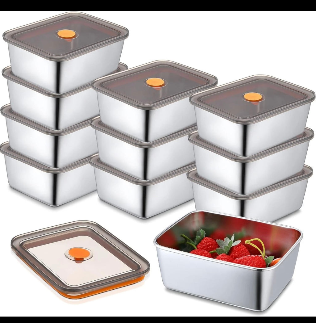 Layhit 10 Set Stainless Steel Food Containers.