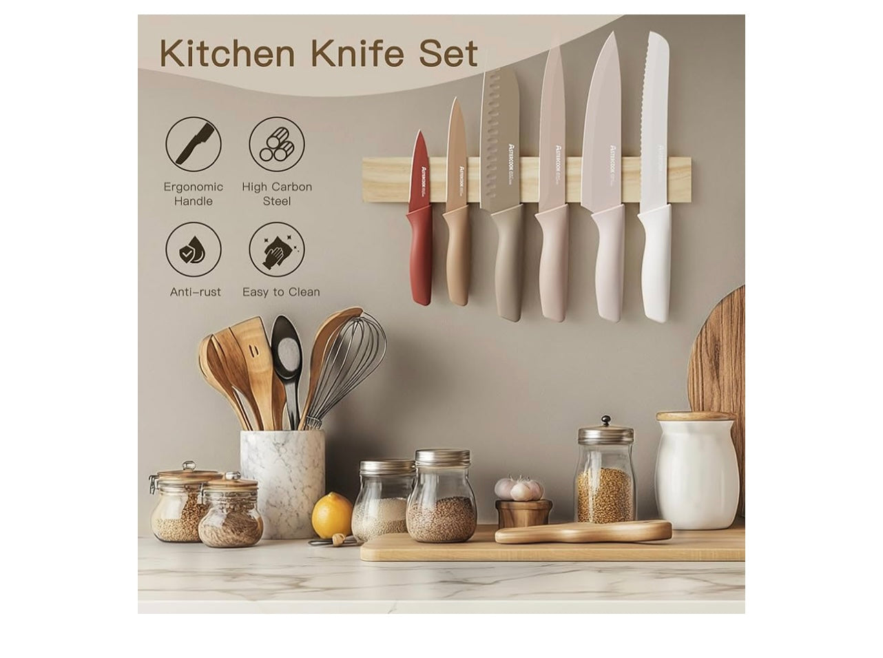 Astercook 13piece Knife Set with sheath.