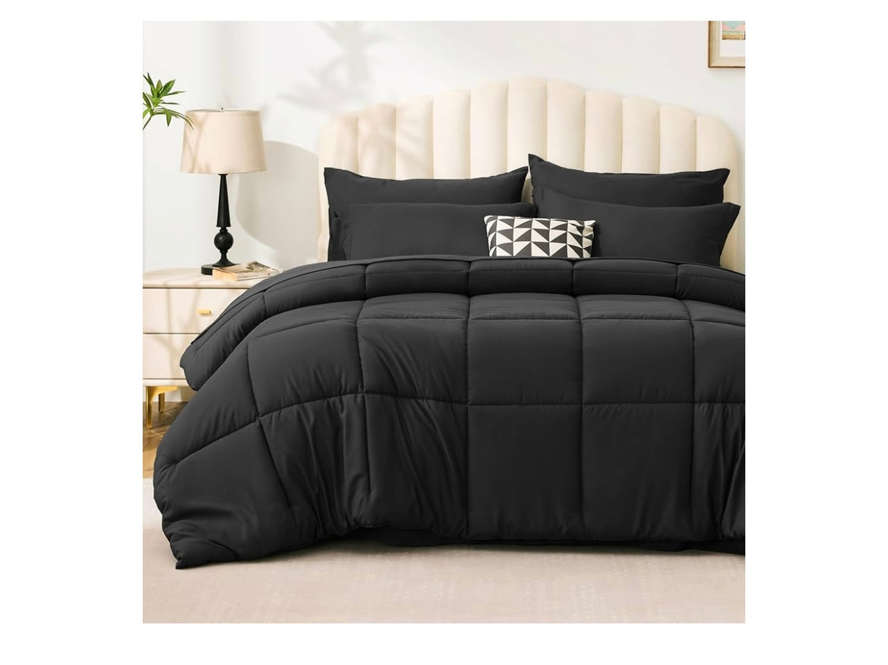 Loves Cabin Black Queen Comforter set.