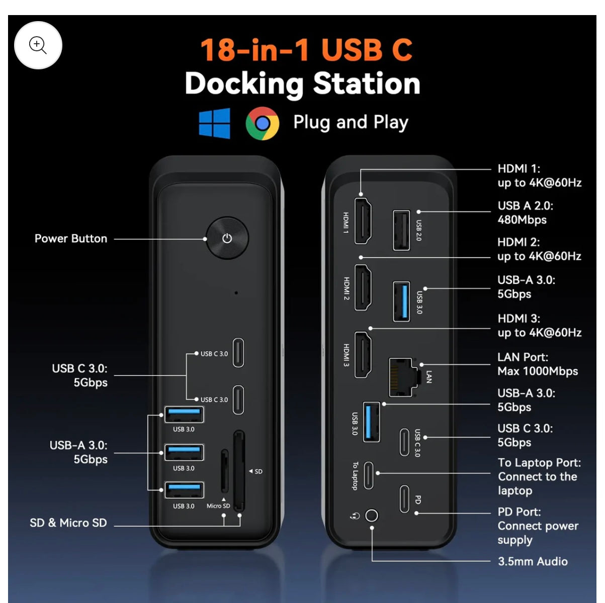 TOBENONE USB C Docking Station.