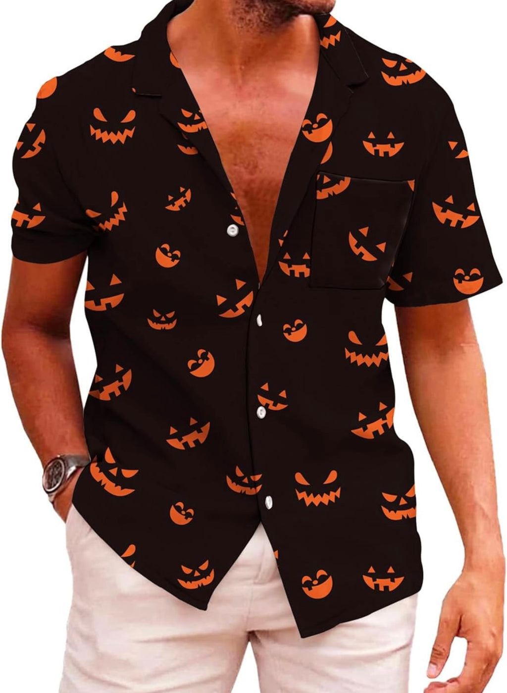 Funky Hawaiian Shirt for Men Palm Beach Shirts Tropical Vacation Clothes