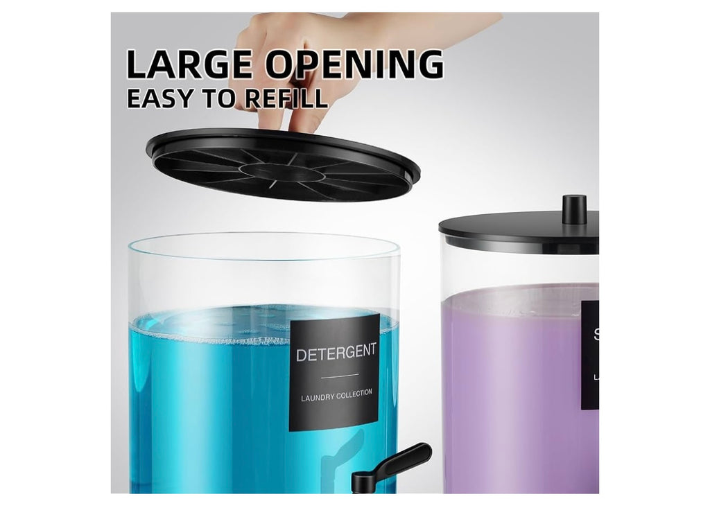 Set of 2 Glass laundry Detergent Dispensers.
