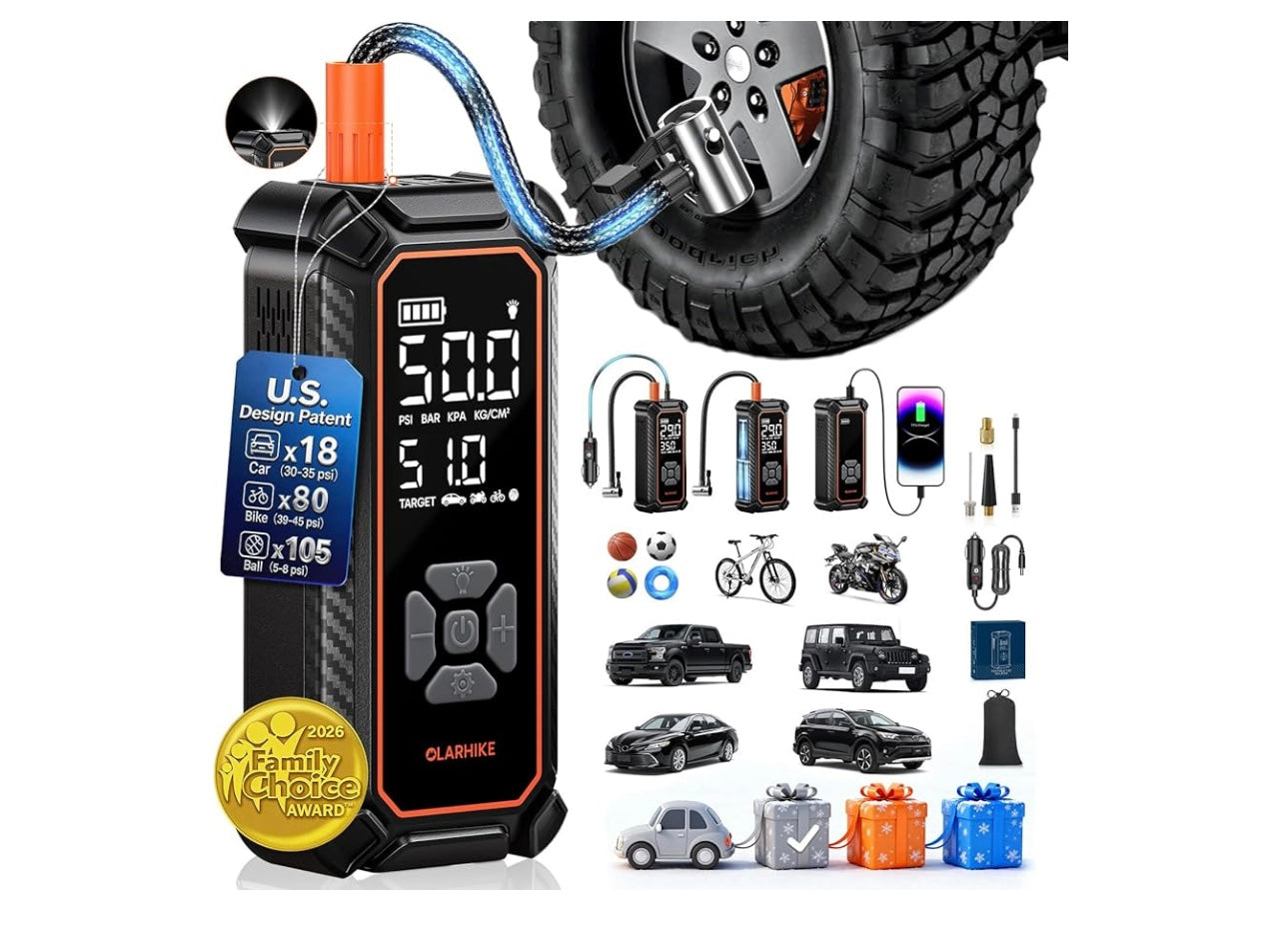 Olarhike Portable Tire Inflator.