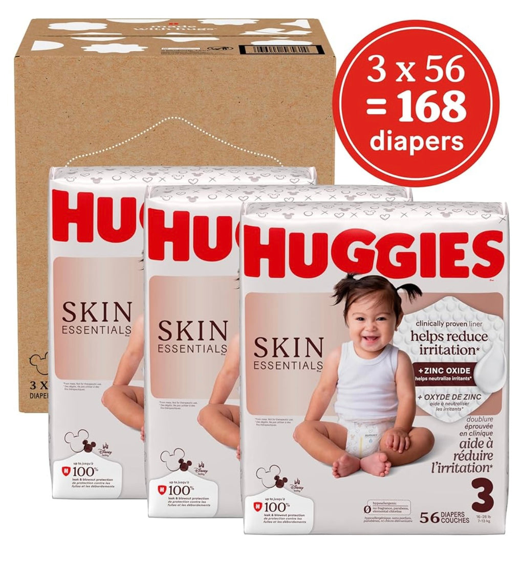 Huggies size 3 diapers 168 count 3 packs of 56 count
