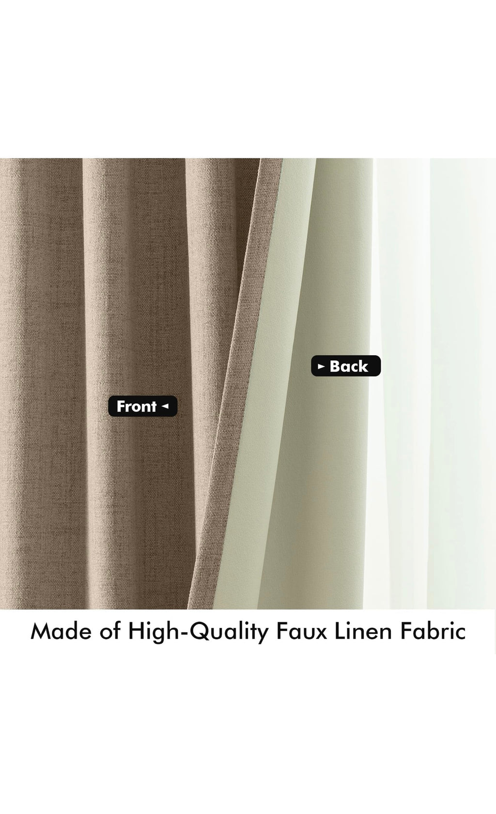 Blackout linen curtains