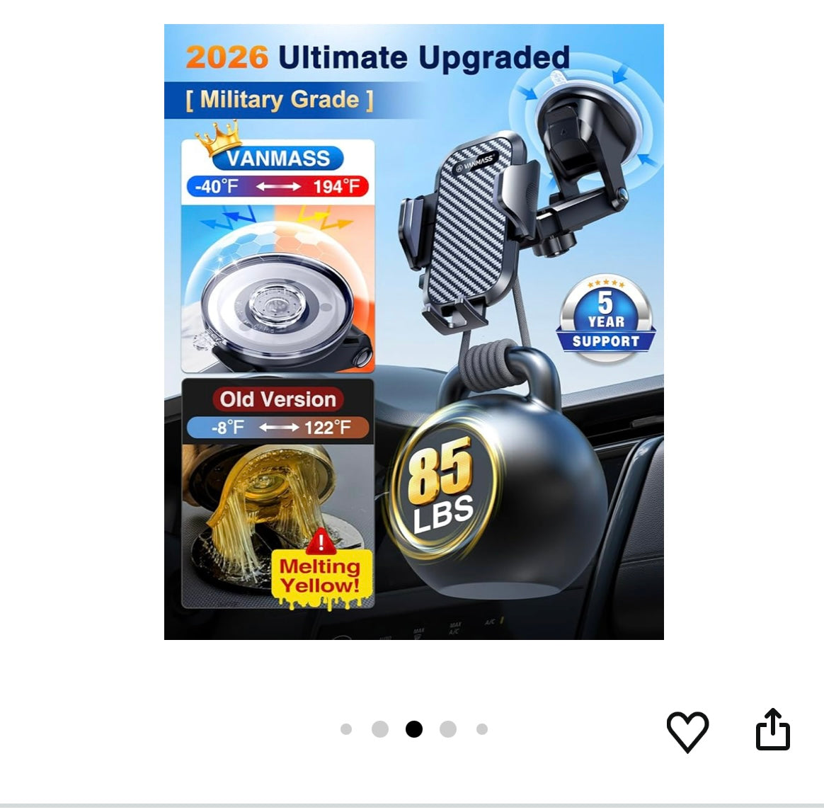 Vanmass car phone mount