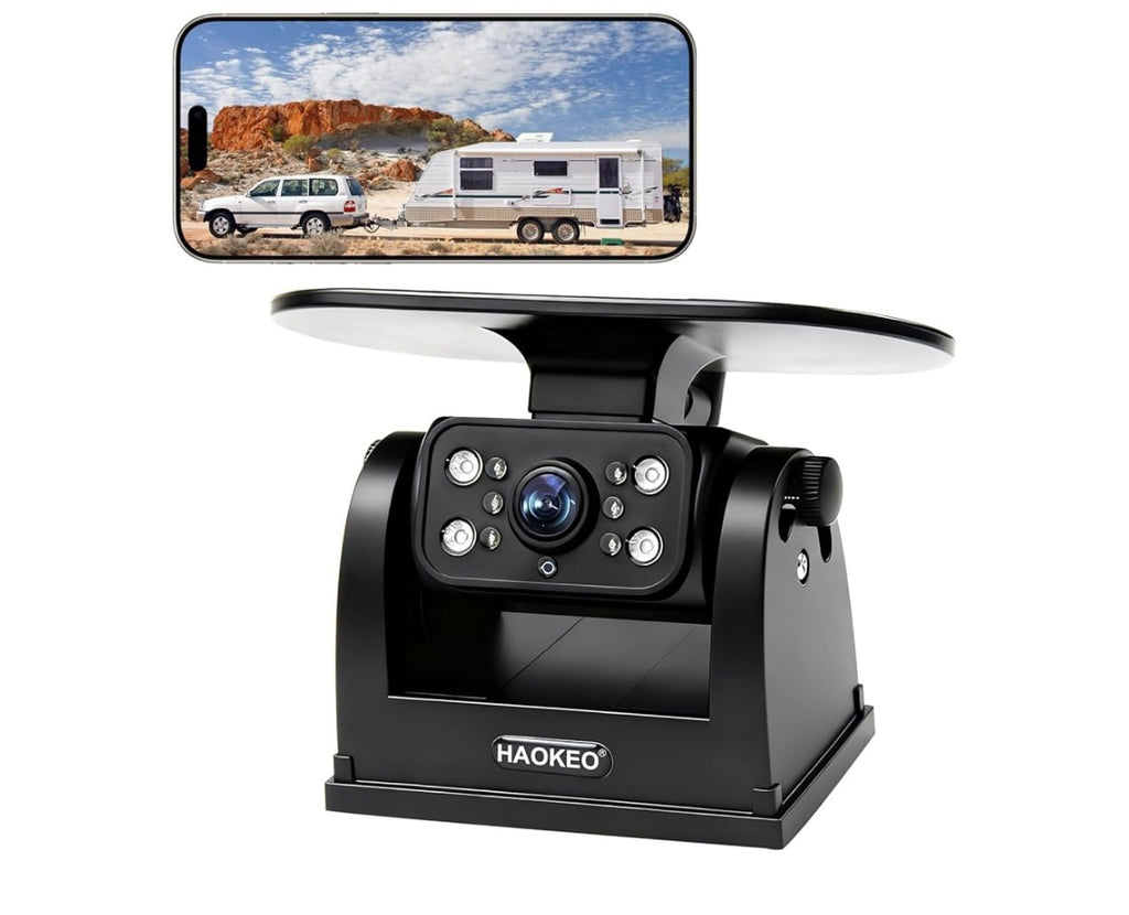 Magnetic solar wireless backup camera