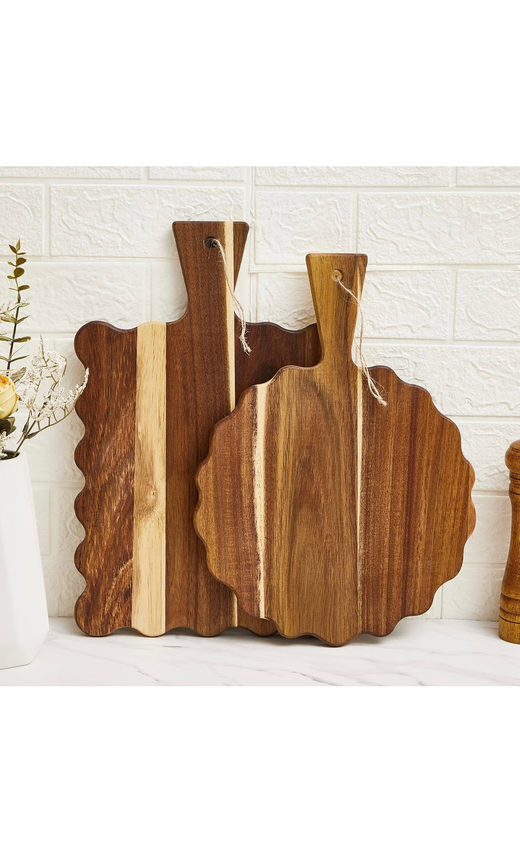 Novabright 2 pcs acacia wood cutting boards