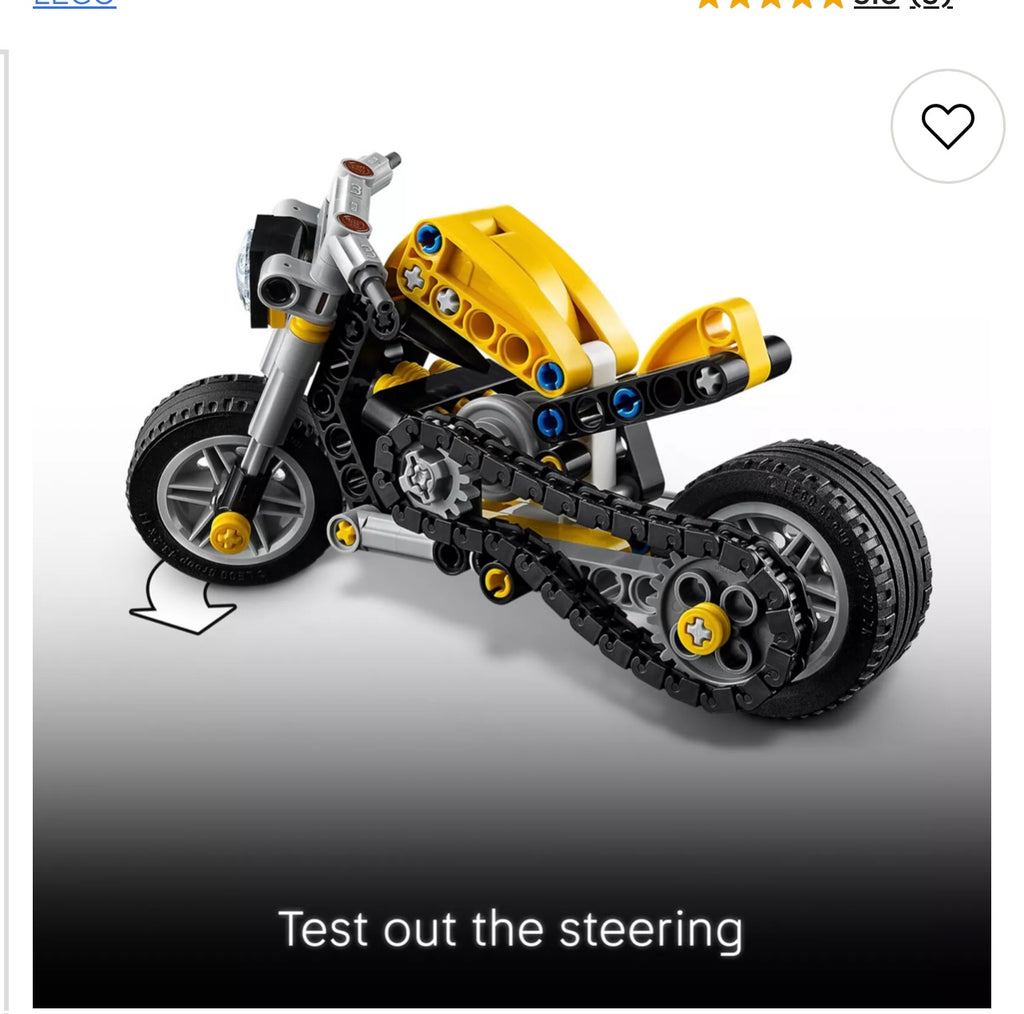 LEGO Technic Yellow Motorcycle 151pieces.