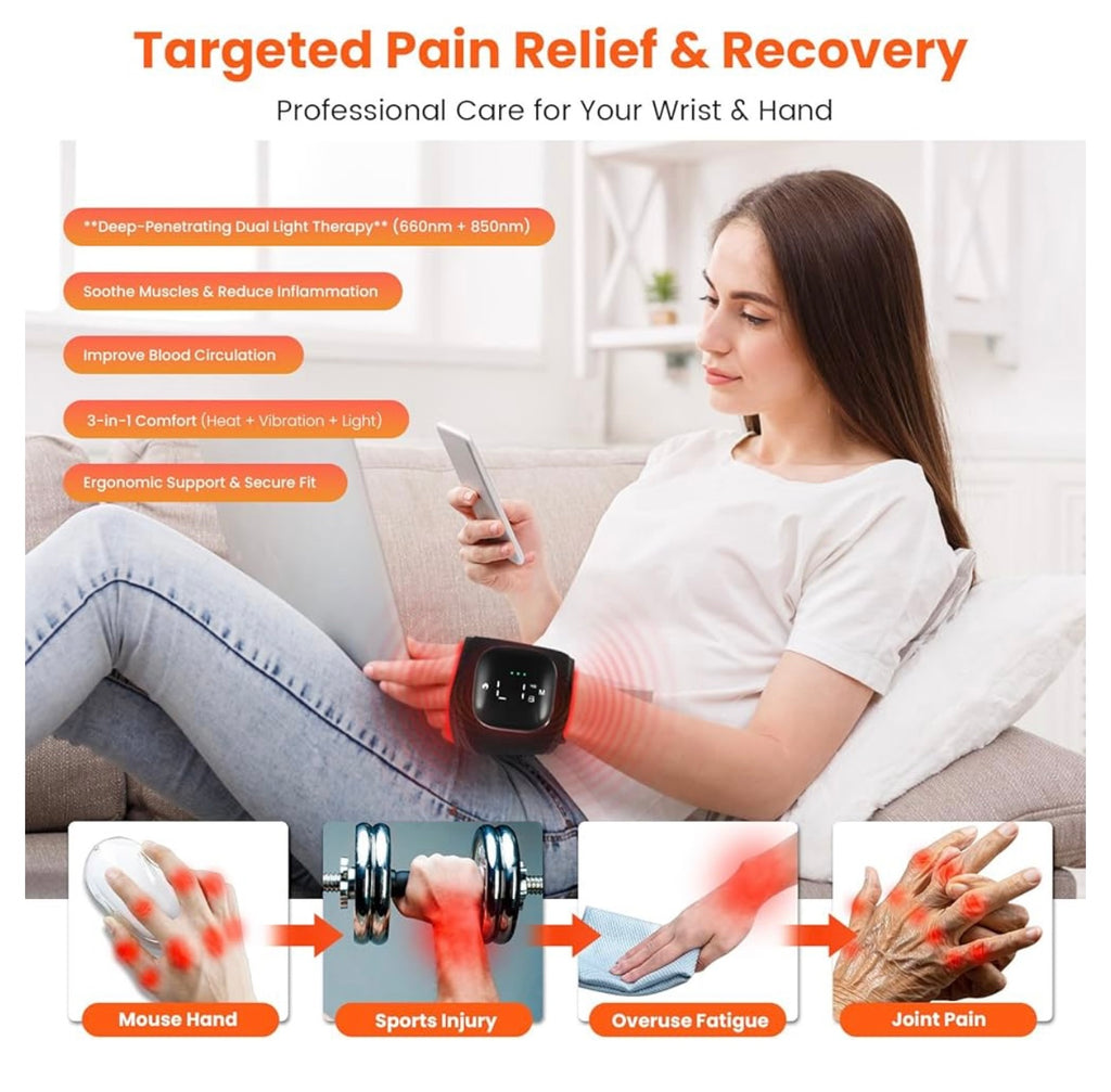 Keneo Red Light Therapy Wristband for Hand And Rest.