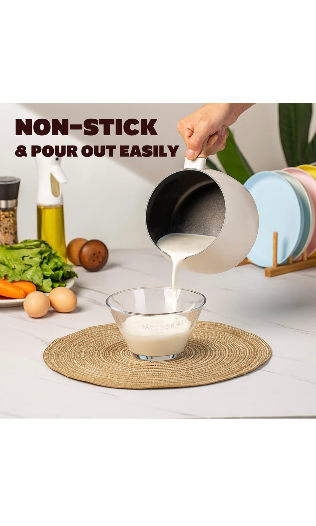 2.5 quart ceramic sauce pan with lid