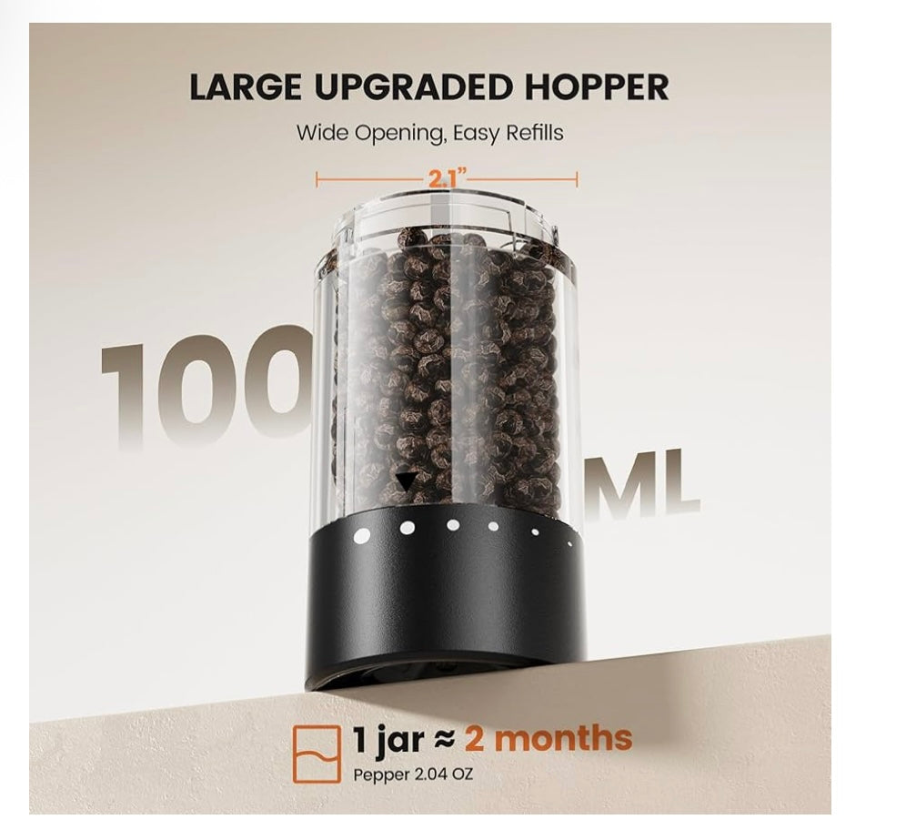 Electric Salt and Pepper Grinder Set.