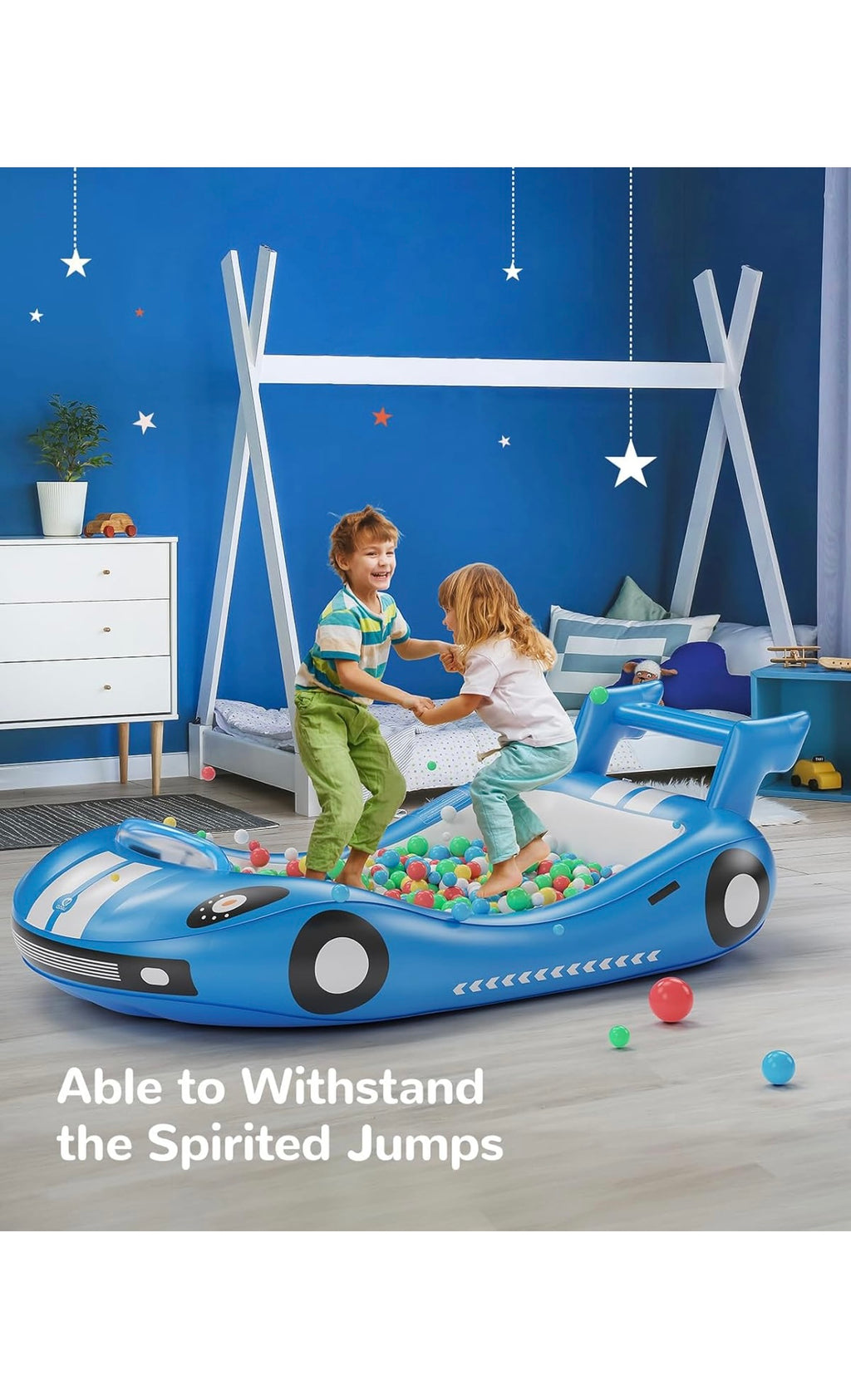 Inflatable toddler travel bed