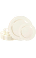 60 pcs plastic plates beaded ivory