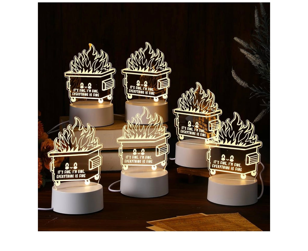 Dumpster fire desk light 12 pcs