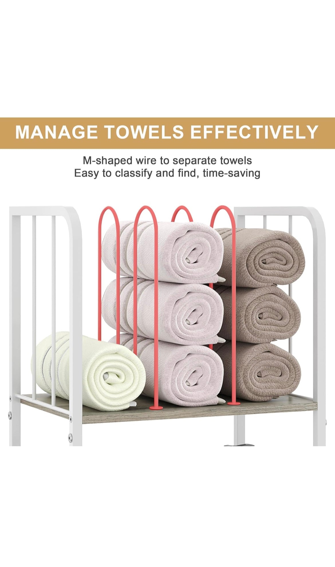 Towel rack free standing 3 tier