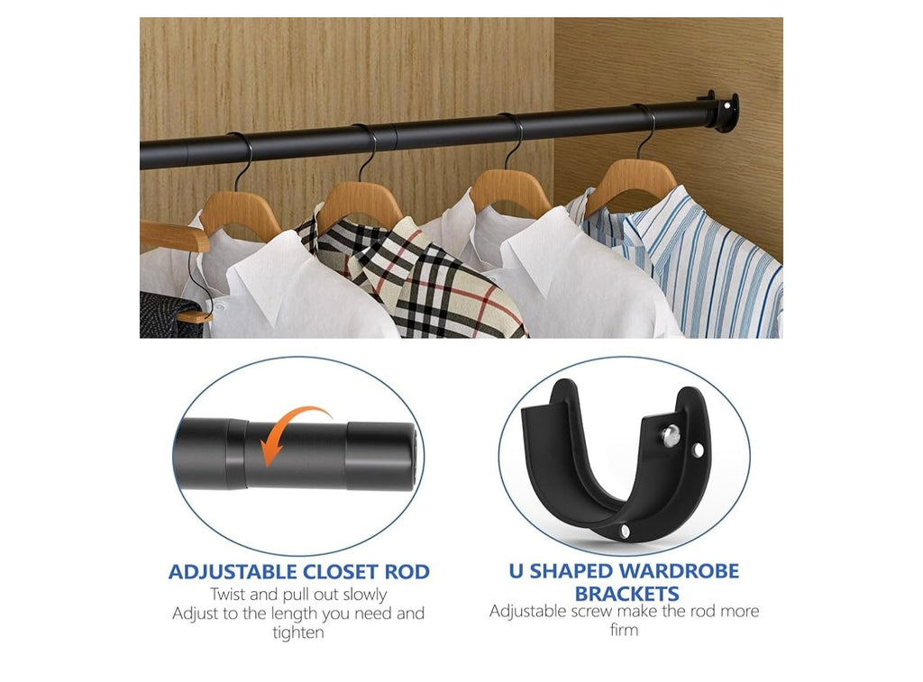 SUTINE Closet Rods For Hanging Clothes.