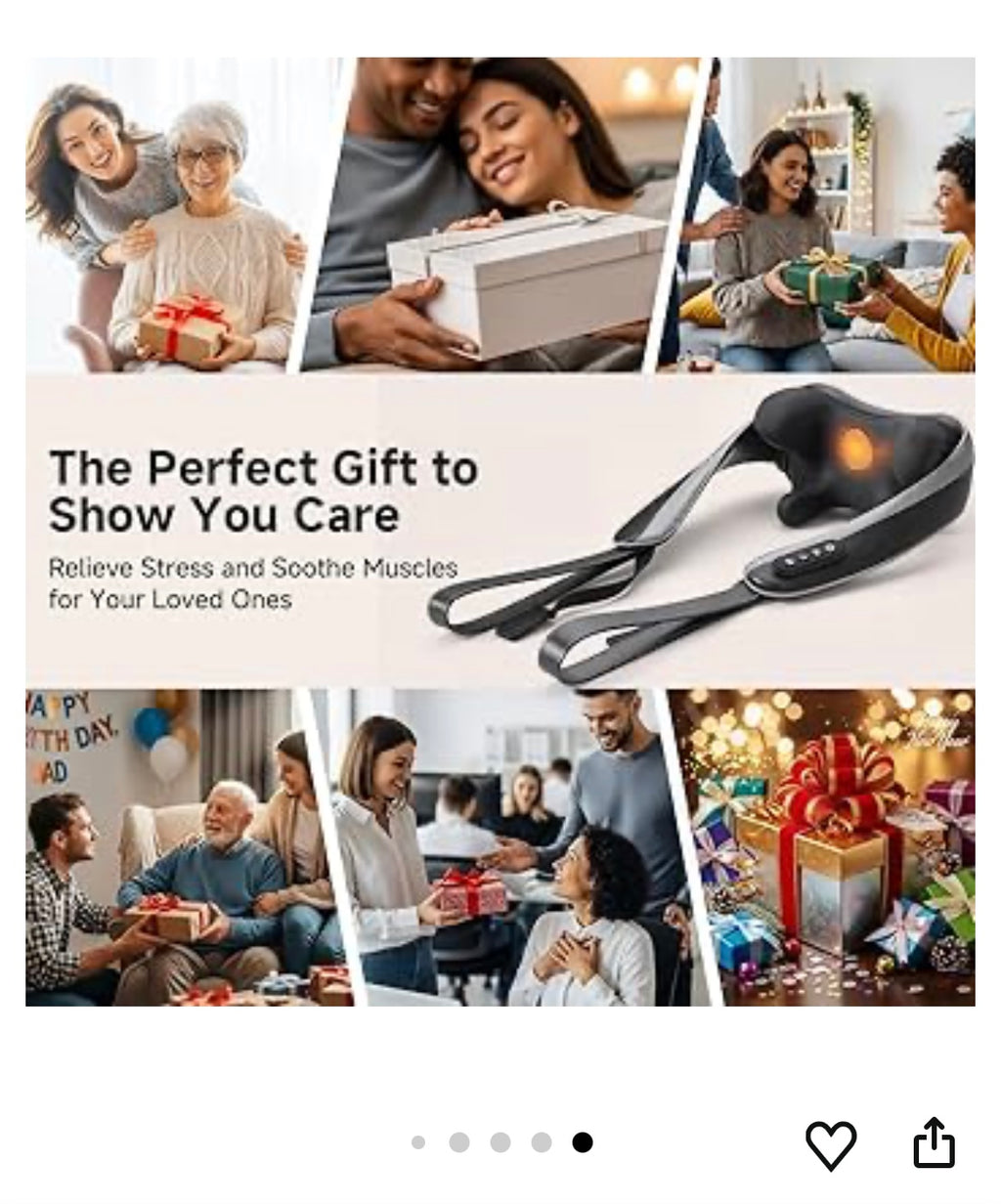 Neck and shoulder massager with heat