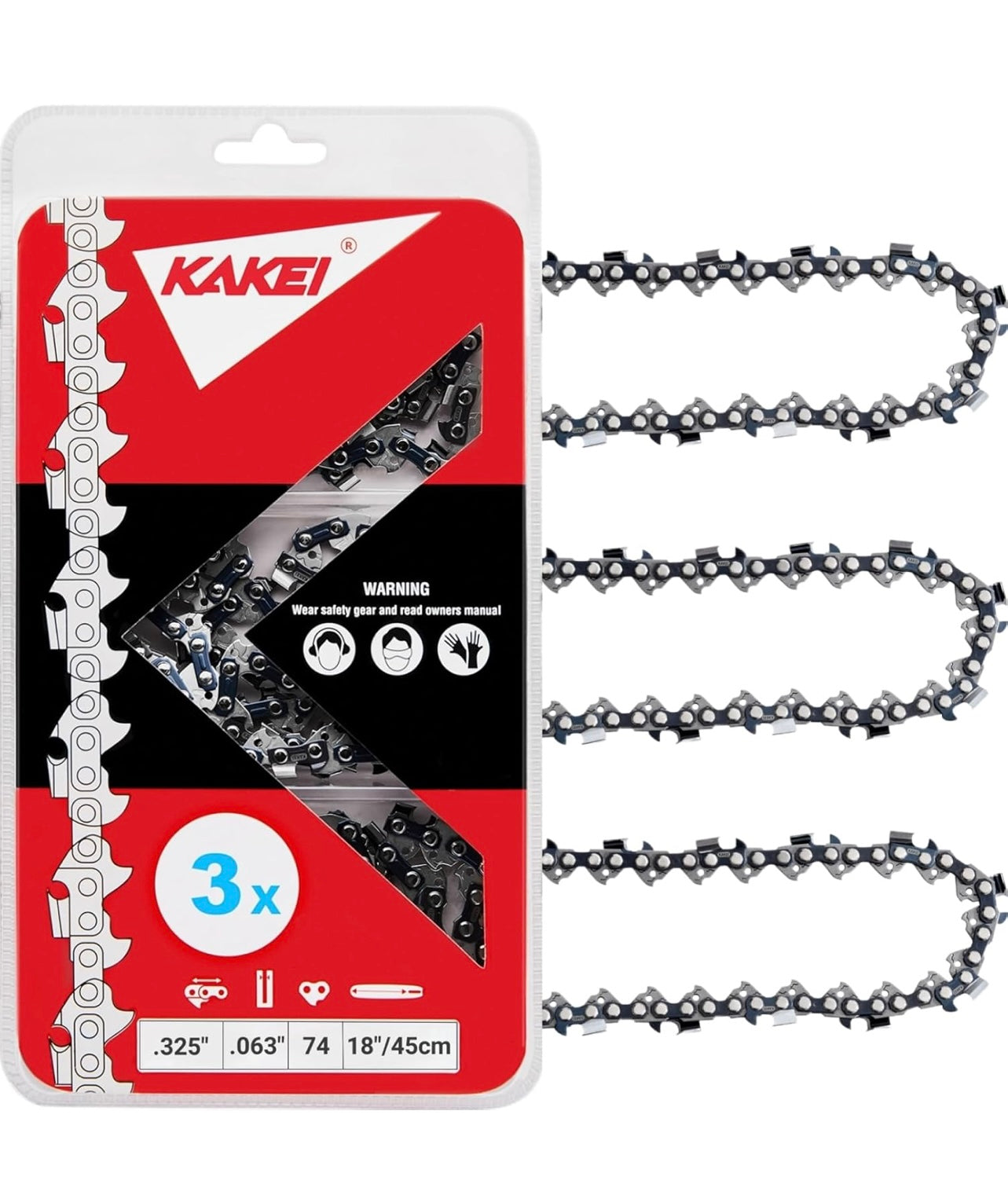 KAKEI 3x Chainsaw blades.
