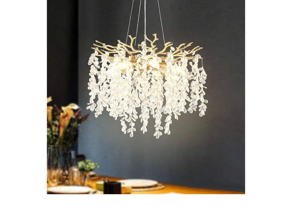 18inch 6 Gold Light Crystal Chandelier.
