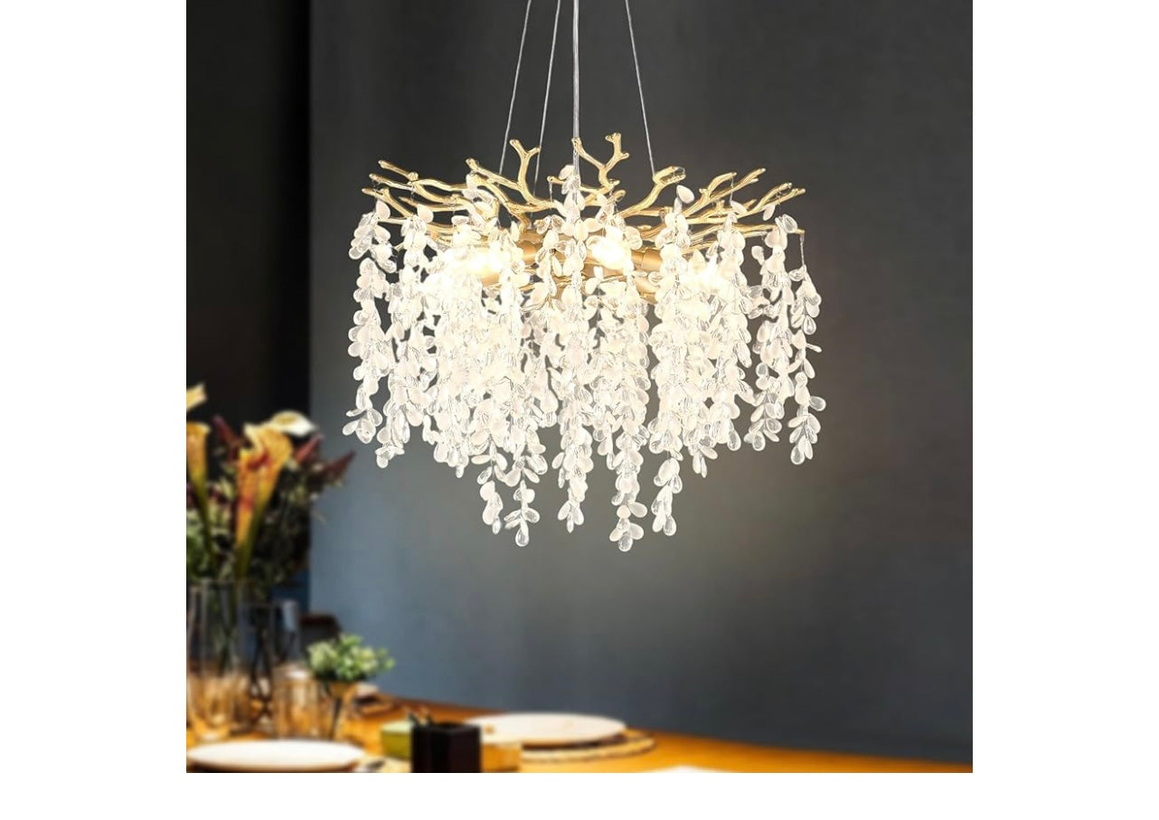 18inch 6 Gold Light Crystal Chandelier.