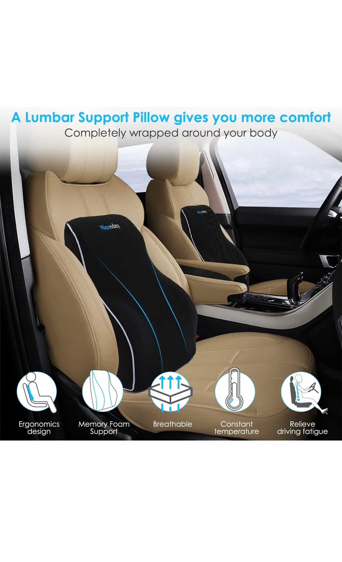 Niceeday lumbar support pillow