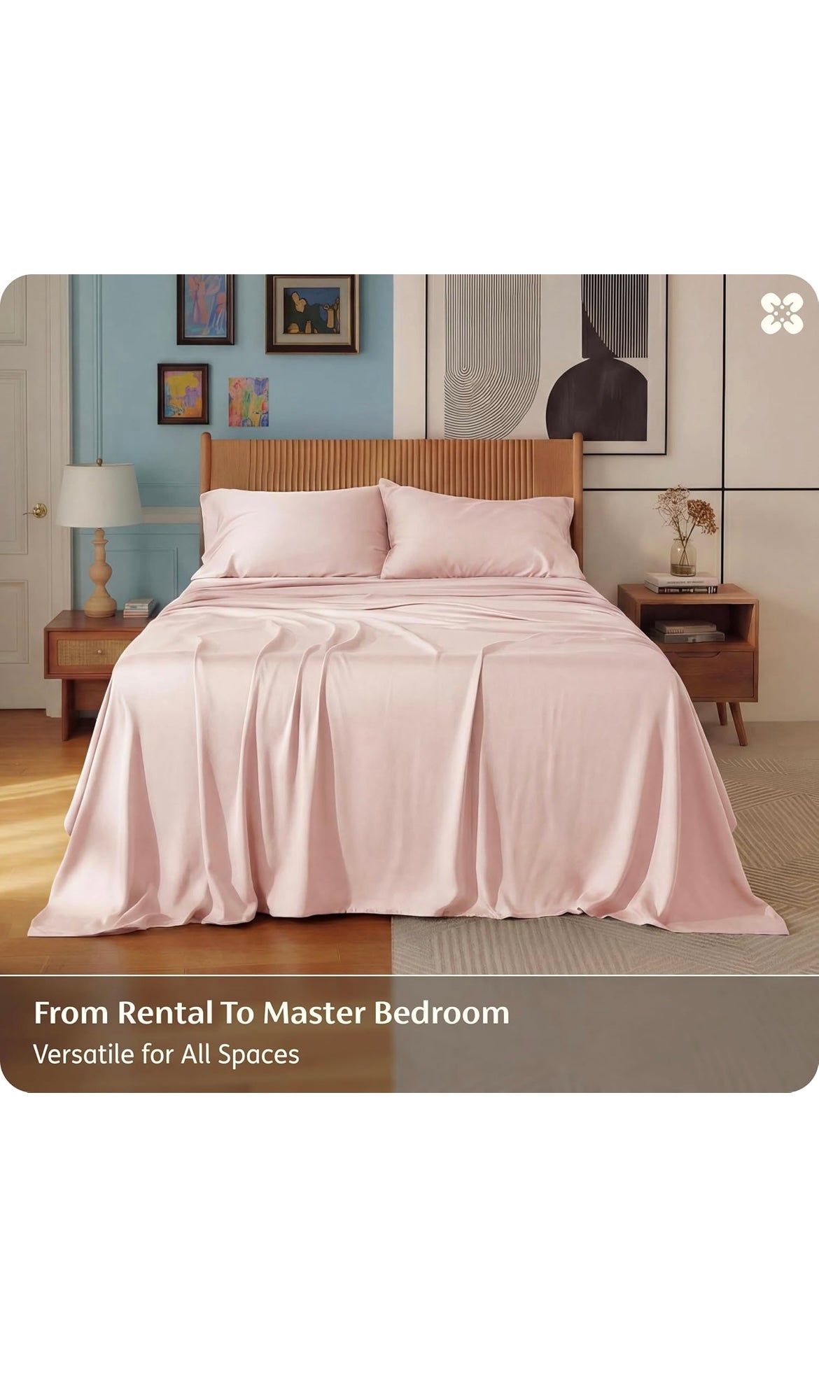 Bedsure queen sheet set pink