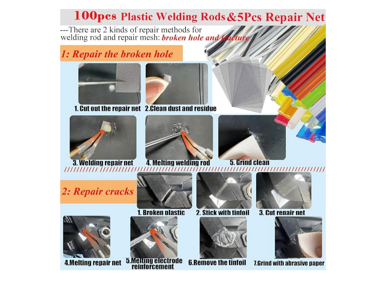 Upgraded 220watt Plastic Welder repair kit.