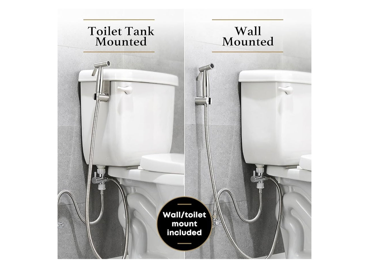 PurrfectZone Luxury Stainless Steel Handheld Sprayer Kit.