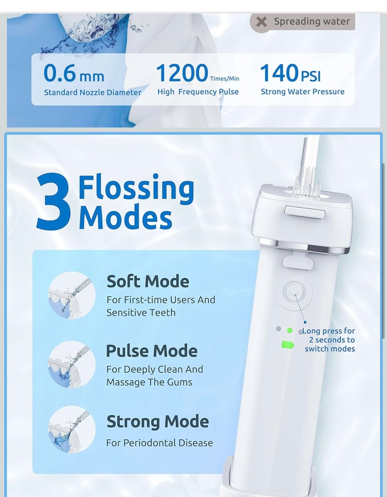 Syncope mini Portable water Flosser