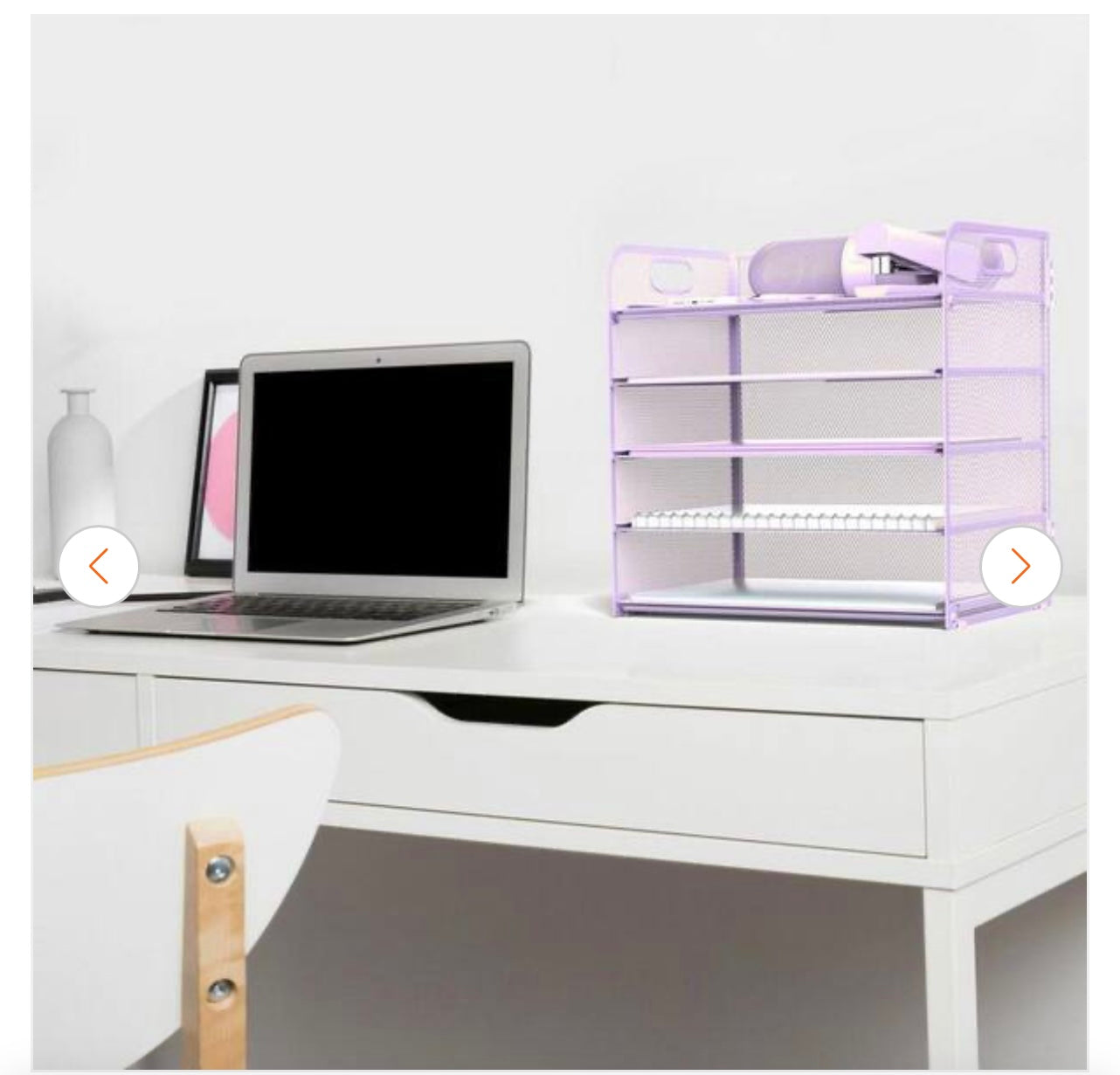 Purple 5-Tier Organizer With Handles.
