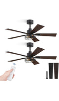 Ceiling fans 42 inch with lights 2 pack