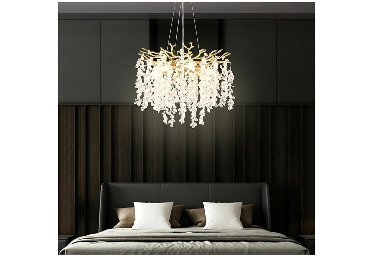 18inch 6 Gold Light Crystal Chandelier.