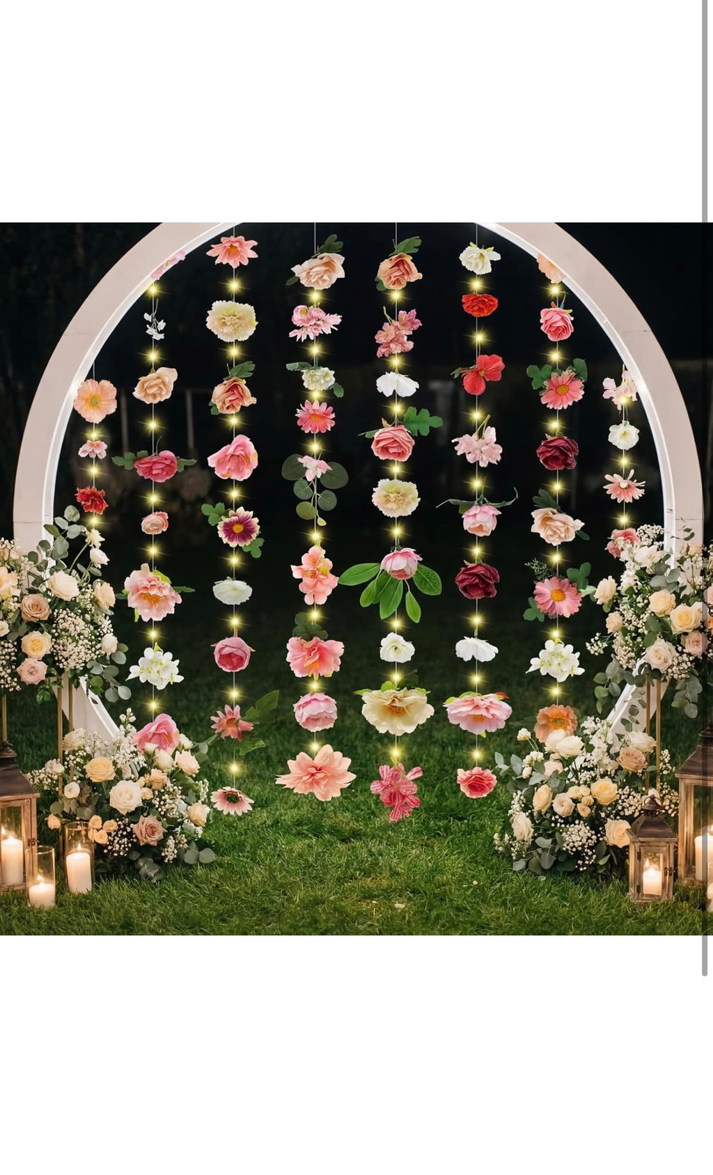 6 pack fake flower garland