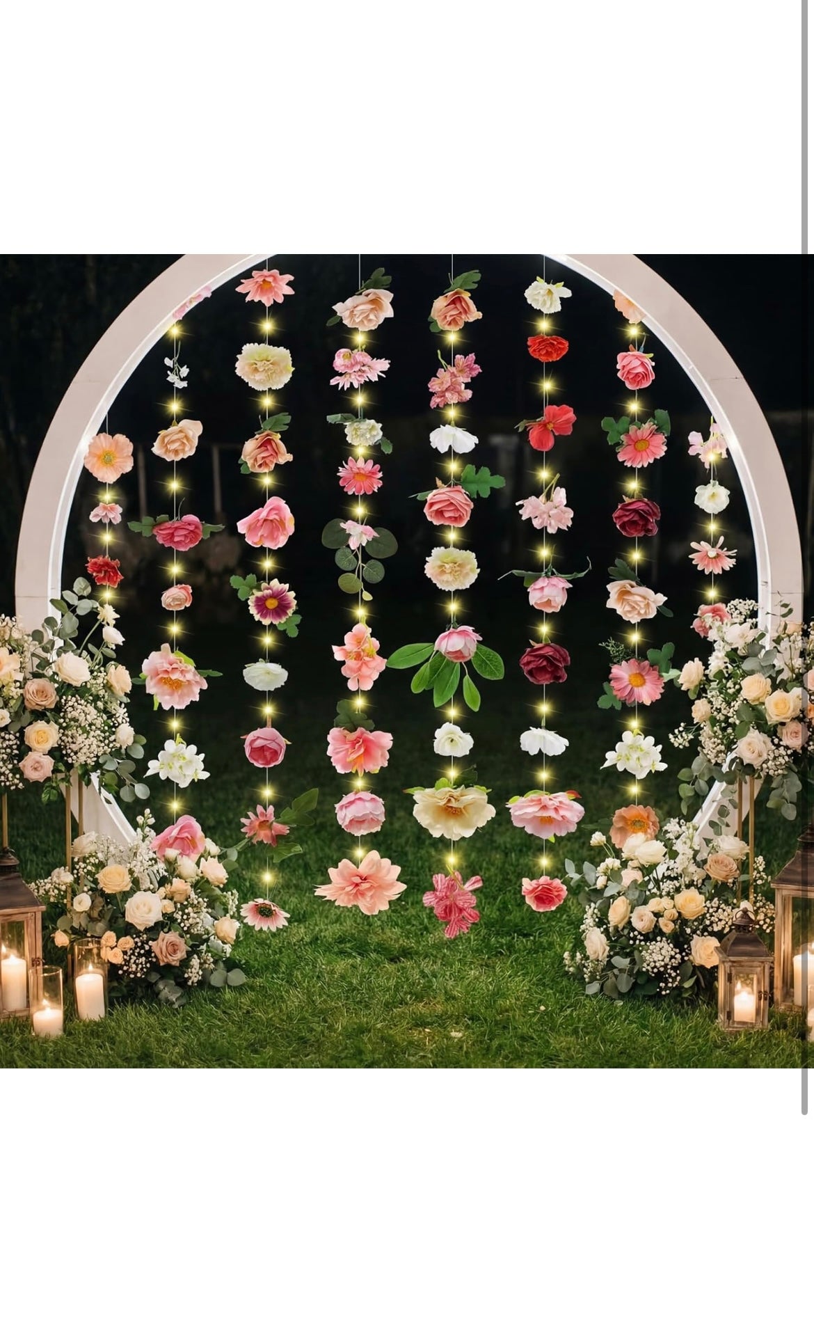6 pack fake flower garland