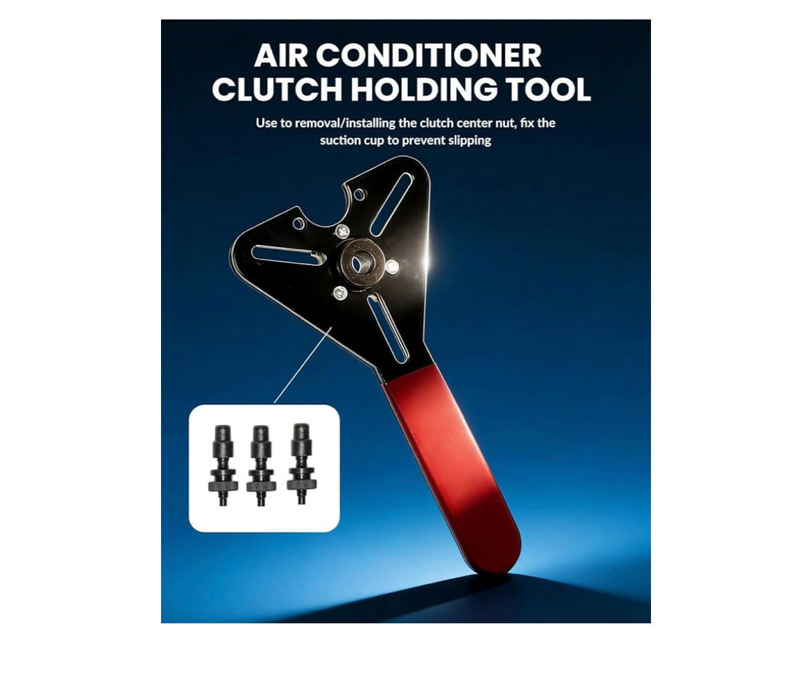 Air conditioner clutch holding tool set