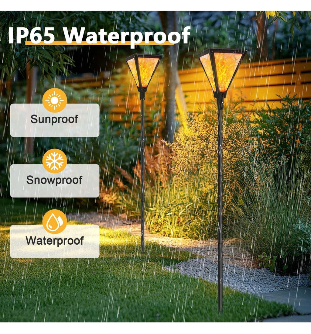 Upgraded Extra-Tall Solar Lights Outdoor.