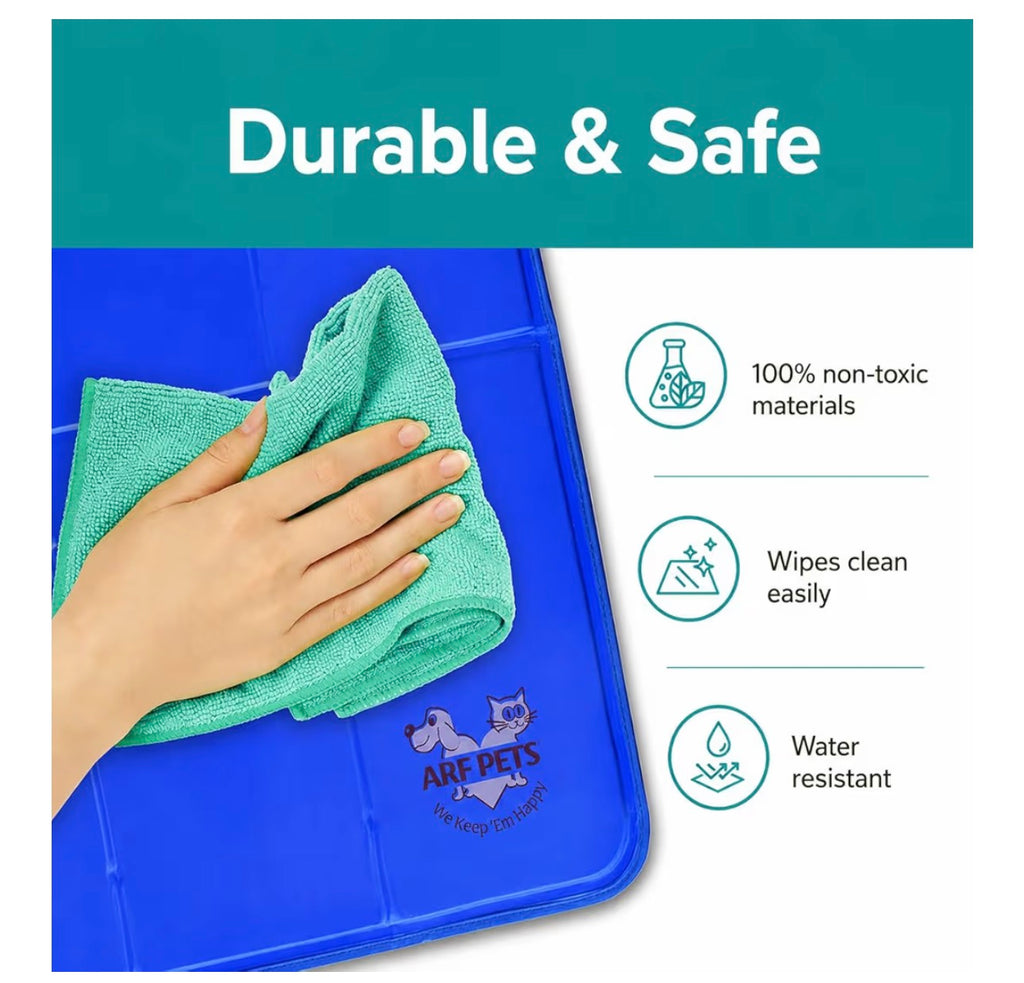 Arf Pets Cooling Mat for Dogs - Gel Self-Cooling Pad