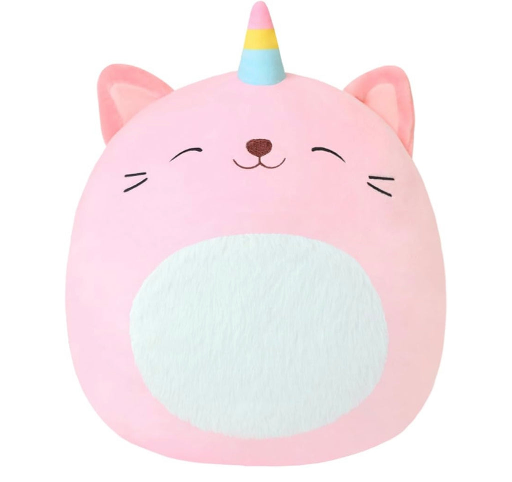 Finebee Unicorn Cat Microwavable Heating Pad for Period Cramps, Cute Unicorn Cat Plush, Weighted Stuffed Animal Warm Gifts for Kids Adults 10 inch, 1.2 lbs