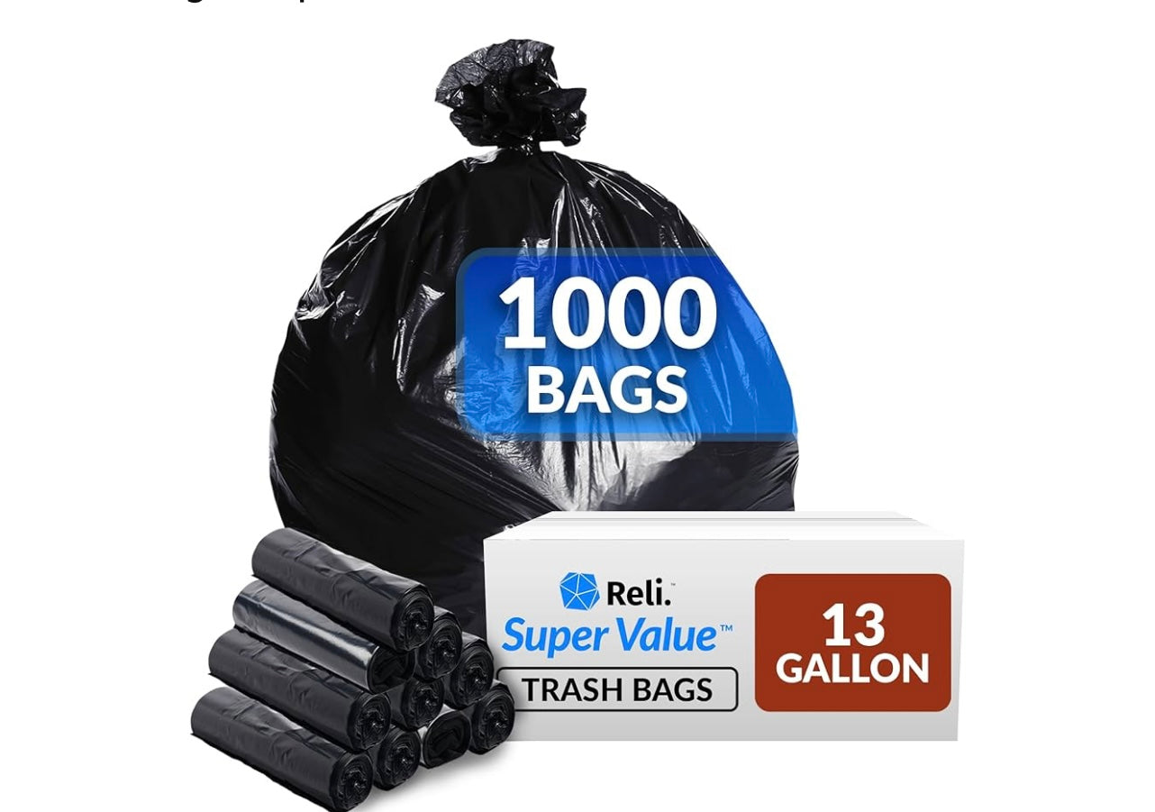Reli 13 Gallon Trash Bags.
