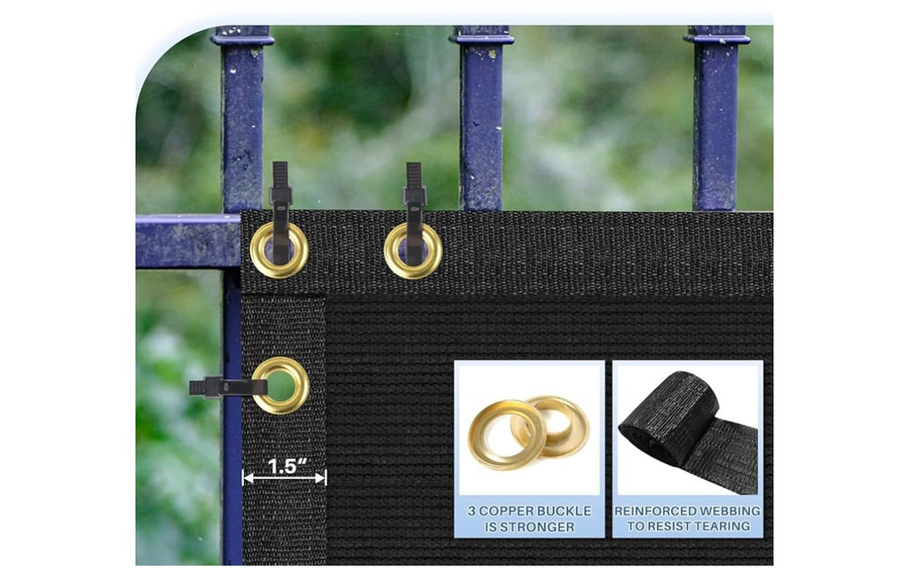 4’x25, Privacy Fence Screen with Grommets.