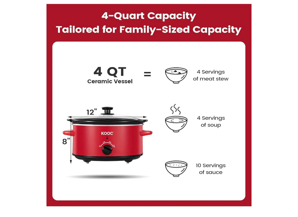 Kooc 4 Quart Slow Cooker.