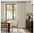 MIULEE Pinch Pleated Thick Linen Curtains 90 Inches Long 2 Panels for Living Room Bedroom, Linen Textured Memory Trained Pleat Drapes Back Tab Light Filtering Beige Window Curtains with Hooks