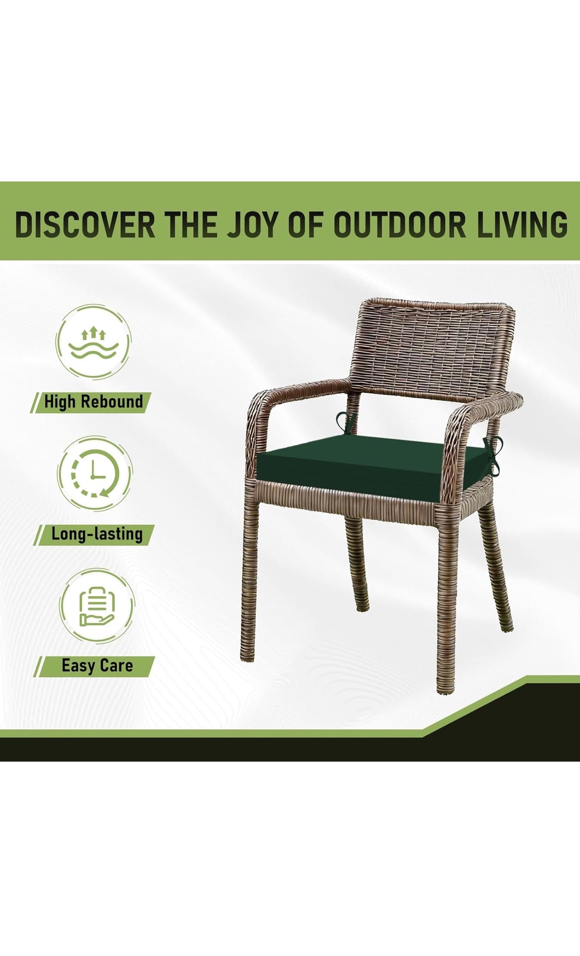 Outdoor chair cushions set of 2