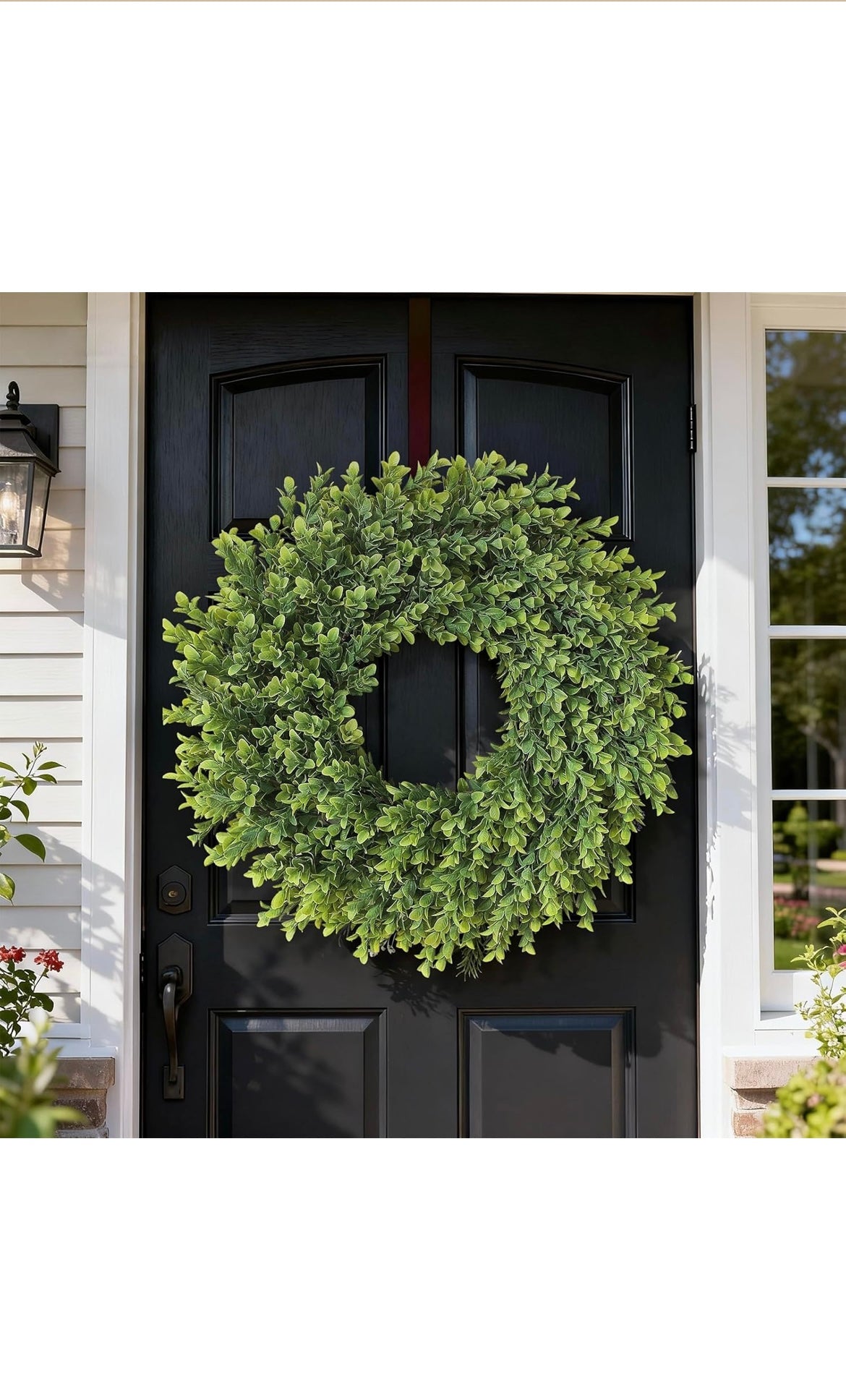 Artificial boxwood wreath