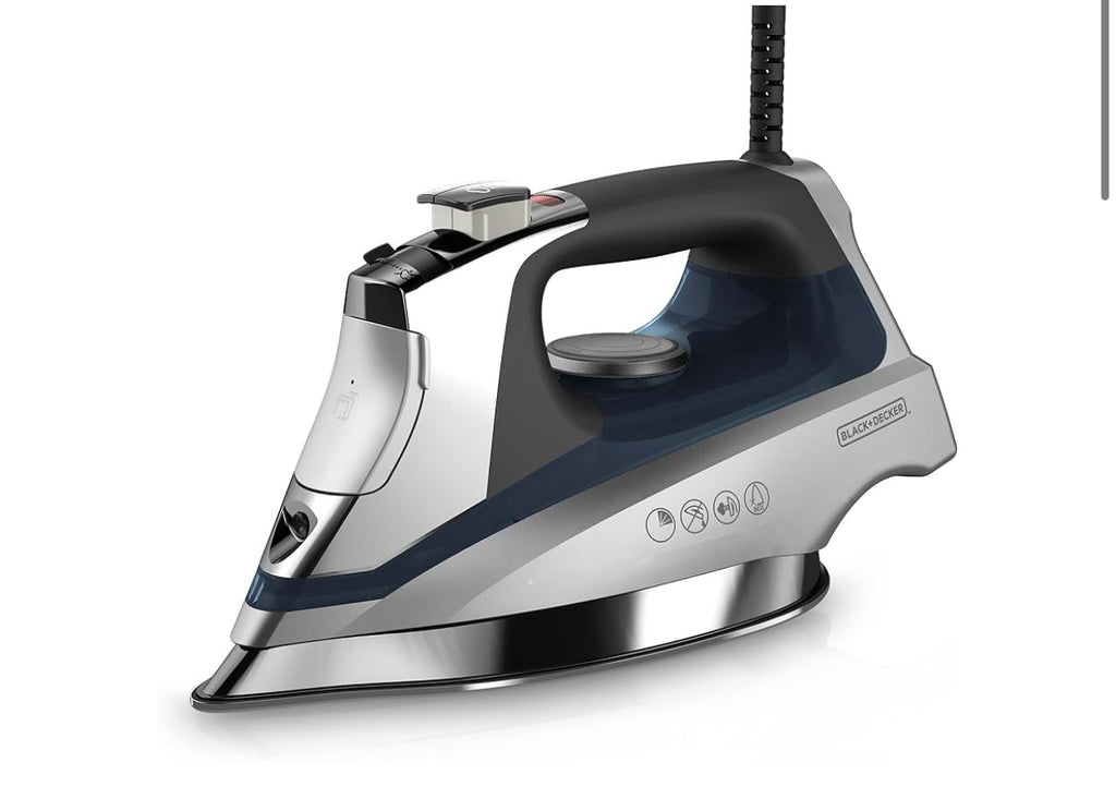 BLACK+DECKER Allure Professional Steam Iron for Clothes
Powerful steam iron with stainless soleplate, precision tip, vertical steam and automatic shutoff.